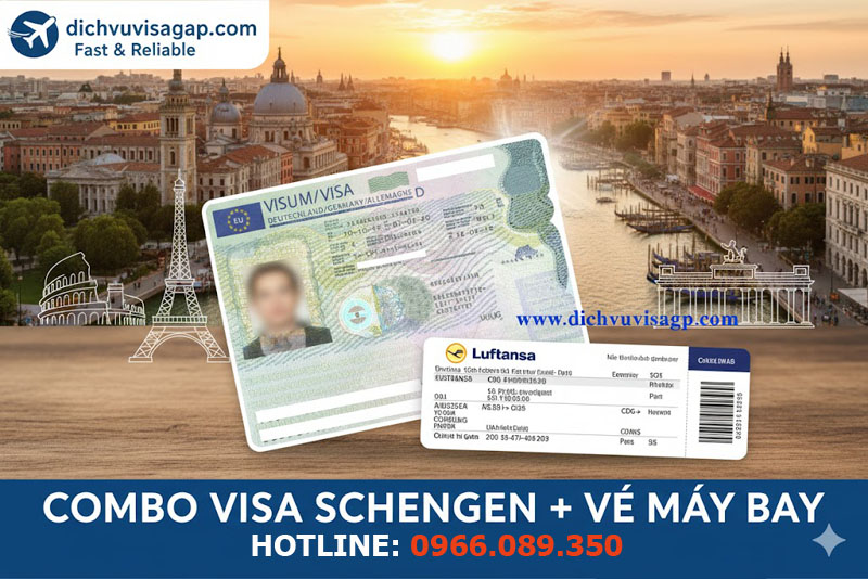 Combo Visa schengen & Vé máy bay Châu Âu
