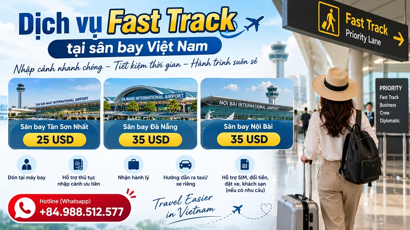 Dịch vụ fast track tại sân bay Việt Nam nhanh và trọn gói