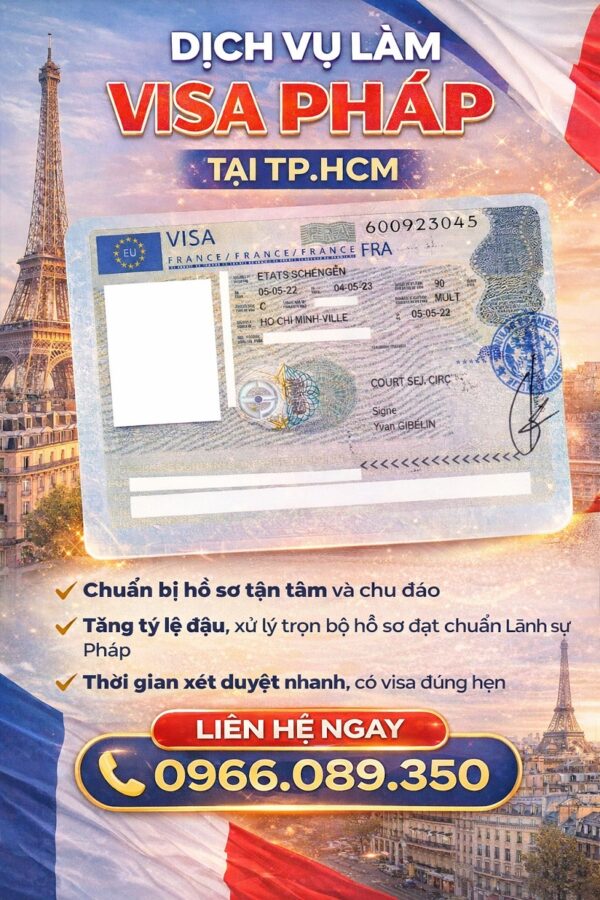 Dịch vụ visa Pháp trọn gói 2026
