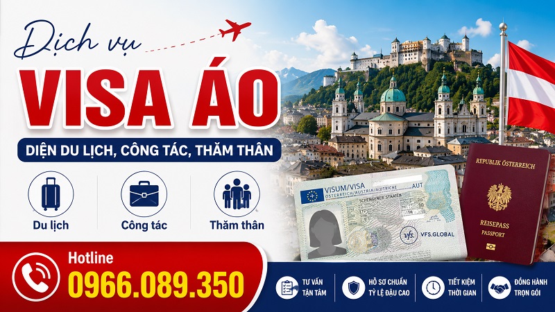 Dịch vụ làm visa Áo diện du lịch, công tác và thăm thân