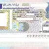 Visa Áo dán vào hộ chiếu