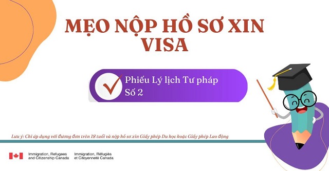 Nộp phiếu lý lịch tư pháp số 2 khi xin Study permit Canada hoặc Work Permit Canada
