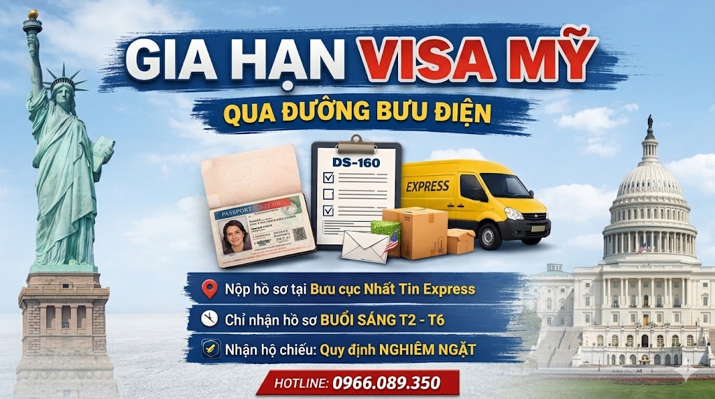 Quy định gia hạn visa Mỹ qua đường bưu điện tại Nhất Tín Express