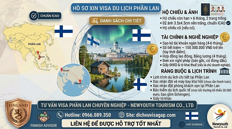 Hồ sơ xin visa du lịch Phần Lan