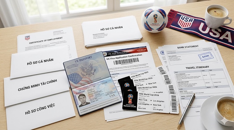 Hồ sơ xin visa Mỹ xem world Cup 2026