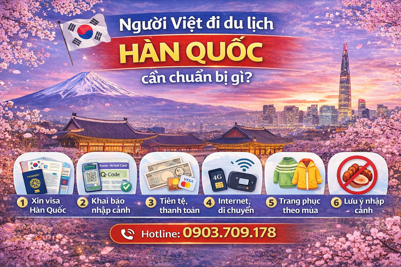 Người Việt đi du lịch Hàn Quốc cần chuẩn bị gì