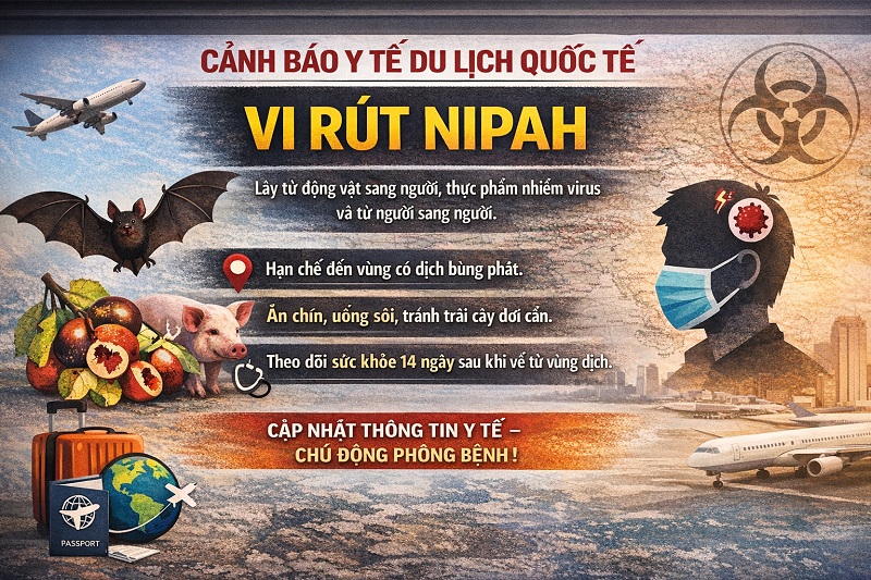 Thông tin cảnh báo y tế cho khách du lịch quốc tế: Virus Nipah