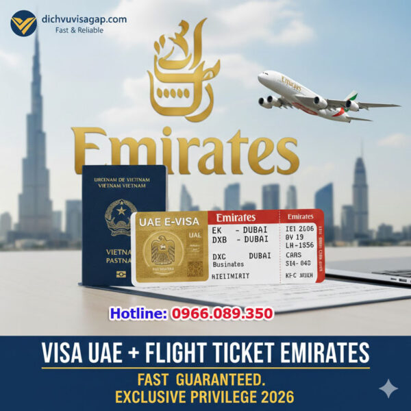 Combo UAE evisa & Vé máy bay Emirates