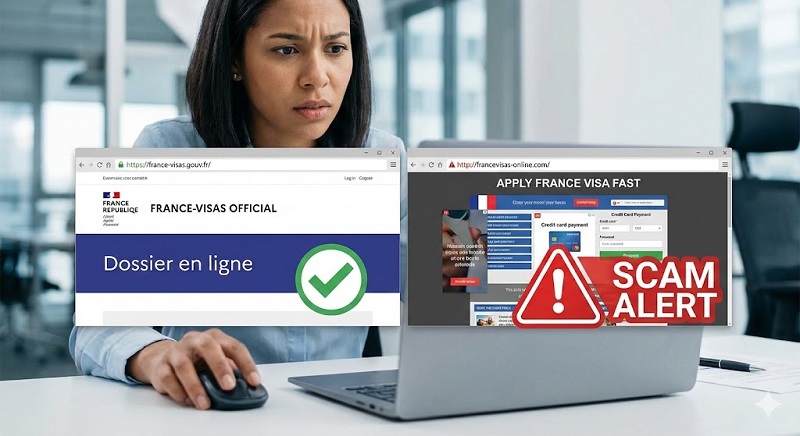 Cách nhận diện website France-visa chính thức của chính phủ Pháp