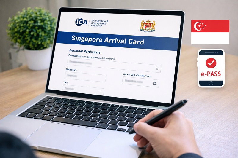 Khai báo thẻ nhập cảnh điện tử Singapore