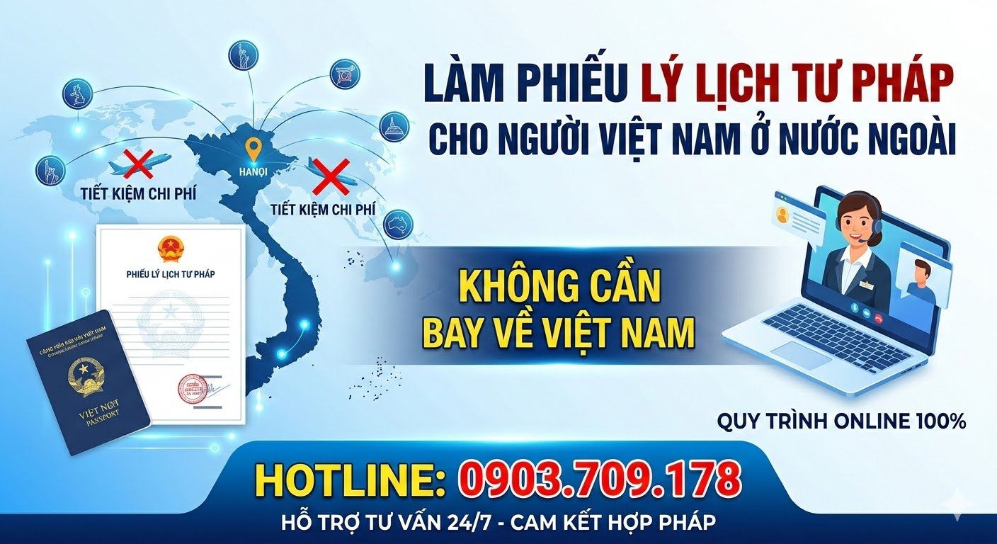 Hỗ trợ làm Phiếu lý lịch tư pháp cho người Việt Nam ở nước ngoài – Không cần về Việt Nam