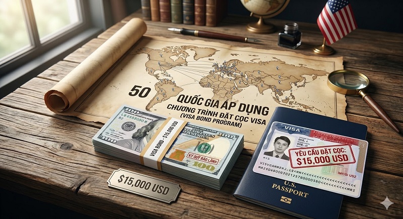 Mỹ mở rộng chính sách phí đặt cọc visa Mỹ từ 38 lên 50 quốc gia từ ngày 2/4