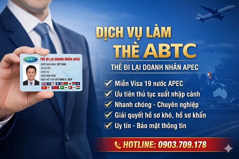 Dịch vụ làm Thẻ ABTC, thẻ đi lại doanh nhân APEC